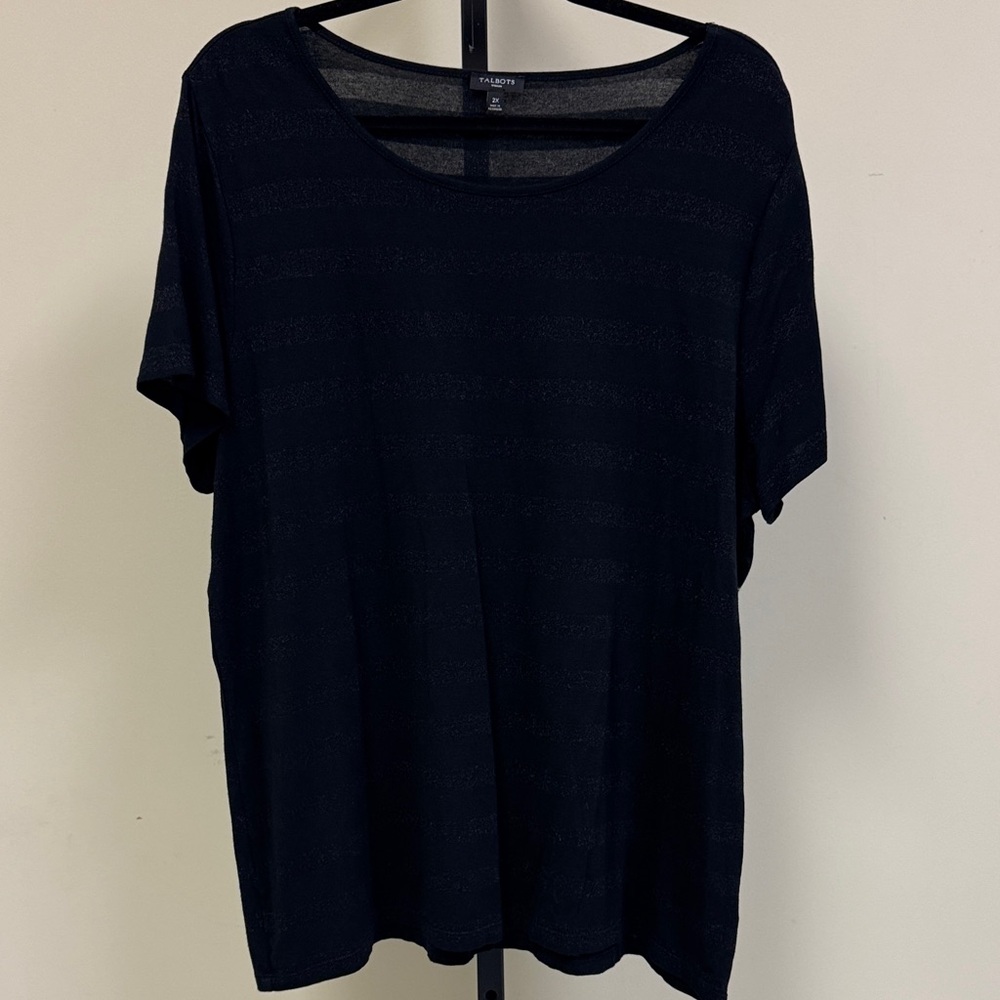 Talbots Black Short Sleeve Tee